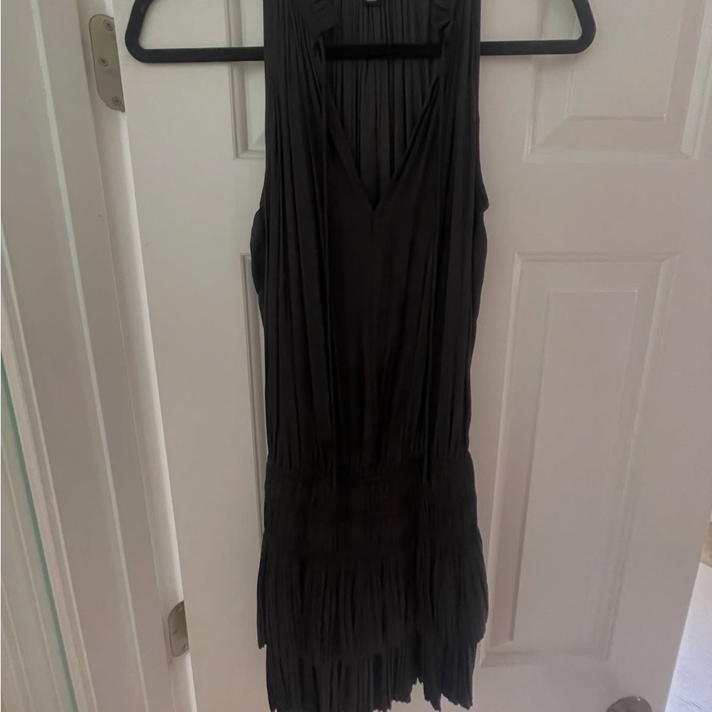 Current Air Black Tiered Mini Dress